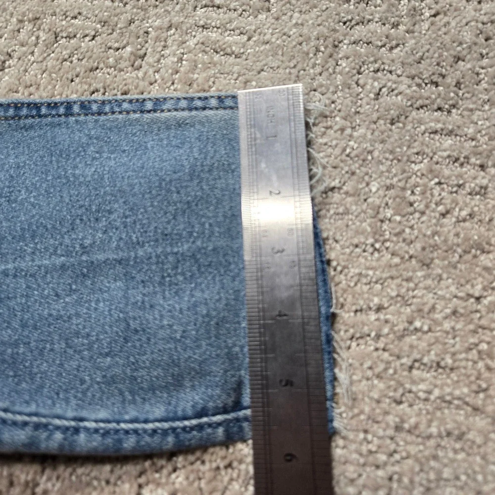 Old Navy Rockstar Super Skinny Jeans Extra High Rise Ankle Raw Hem Blue 14 NEW - Picture 7 of 8